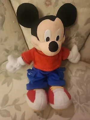 Fisher Price 2001 Disney Mickey Mouse Plush Red Shirt Blue Pant 10” • $10