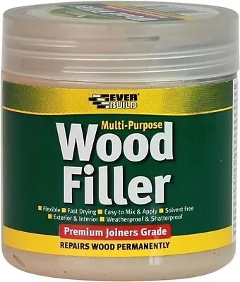 Everbuild Multi-Purpose Wood Filler Light-Oak 250 Ml • £5.29