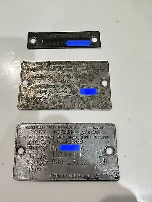 Holden Torana LC 82869 Four Door S Model 6 Cylinder Plates Tags Man Cave Collect • $300