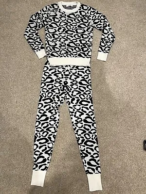 Girls Yu & Me Animal/cow/zebra Print Tracksuit Size  • £15