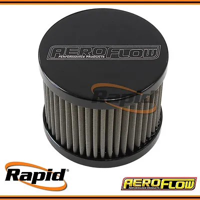 Aeroflow AF77-2002BLK - Stainless Steel Billet Breather With -8AN Female Thread • $55