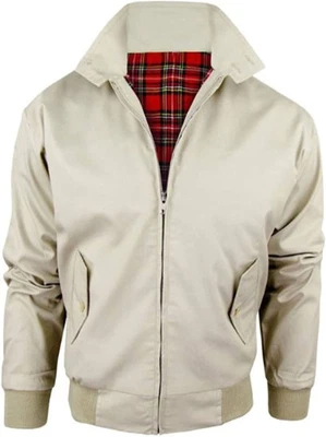 £17.99 • Buy Mens Jackets Harrington Jackets Men Classic Tartan Lined Mens Bomber Jacket