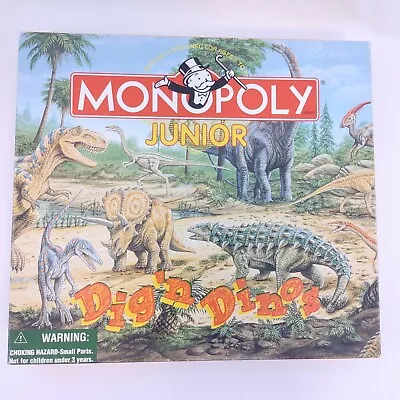 Monopoly Junior Dig'n Dinos Board Game Dinosaurs Vintage 100% Complete EUC • $14.99