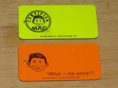 Set Of Two (2) MAD Magazine / Alfred E. Neuman Engravable Keychains       Rare • $7.99