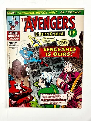 Vintage Marvel Comic - The Avengers - Master Of Kung Fu - Jan. 1974  No. 17 • £4.99