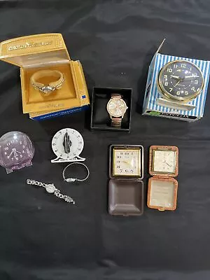 Lot Of  VINTAGE WESTCLOX Travel Clocks And Watches As Pictures • $49.09