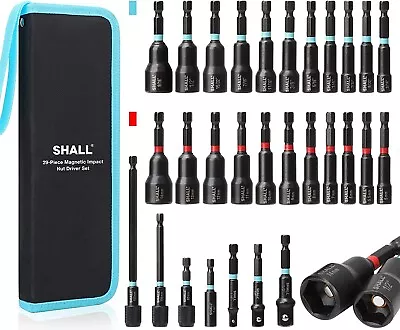 SHALL 29PC Magnetic Hex Nut Driver Set1/4   Shank SAE & Metric Power Drill Bit • $23.49