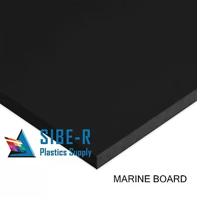 Black Marine Board 1/4  X 24  X 54  Polymer Hdpe Sea Plastic Sheet ^ • $60.57