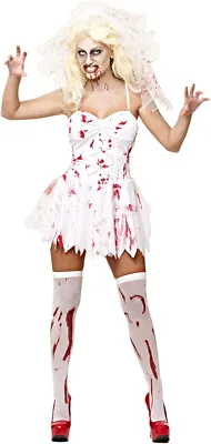 New Ladies 2PCS 'Bloody Bride' Halloween Costume Fancy Dress GW2449 • £12.99
