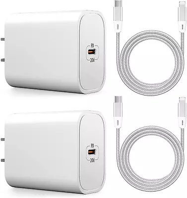 2-Pack 6FT Super Fast Charger Type C For IPhone 14 13 12 11 Pro Max Xs XR 8 7 6 • $13.98