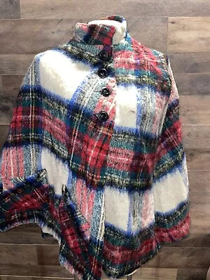 Vintage 1970s Glenrannoch SCOTLAND Mohair/wool Cape • $50