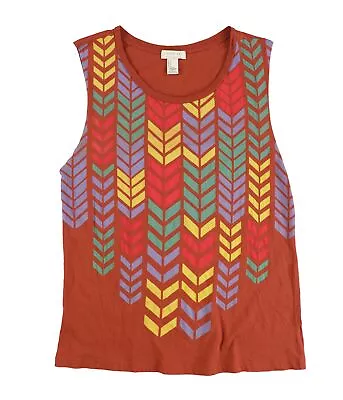 I LOVE H81 Womens Chevron Pattern Graphic T-Shirt Multicoloured Medium • $16.54