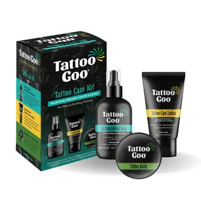 £19.99 • Buy Tattoo Goo Aftercare Kit 3-in-1 - Best Healing & Protection - Lotion Salve Soap