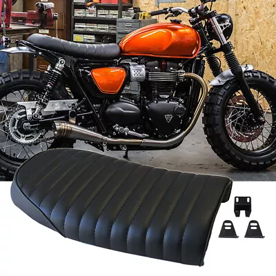 Motorcycle Seat Flat Saddle For Triumph Street Twin Custom Bonneville Cafe Racer • $59.16
