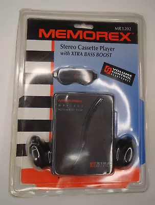 Memorex Stereo Cassette Player MR1202 XTRA Bass Boost Volume Control HeadphoneE3 • $29.95