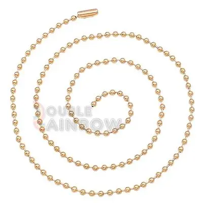 C21 30 Inch Men Stainless Steel Gold 3mm Ball Bead Necklace Chain Link • $6.99