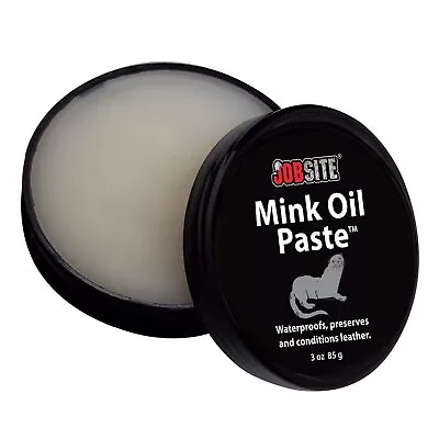 JobSite Premium Mink Oil Leather Waterproof Paste - Preserve Leather Boots & ... • $13.18