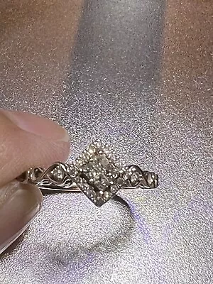 10k White Gold & Diamond Promise/Engagement Ring Size 5 • $275