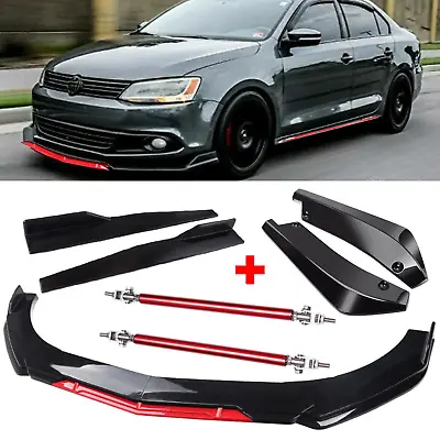 For VW Jetta MK6 MK7 Front Bumper Lip Splitter Spoiler Body Kit + Side Skirt • $59.99