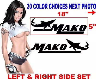 MAKO BOAT DECAL BOATS DECALS LOGO Hull Replacement Message Me For Custom Sizes • $24.88