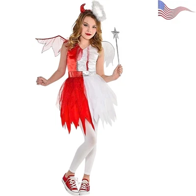 $49.39 • Buy Dual Costume - Half Angel Half Devil Dress - Child 4-6 - Accessories Included