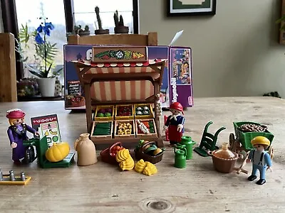 Playmobil 5341 Victorian Fruit Vegetable Market Stall - Dollhouse Boxed Vintage • £29.99