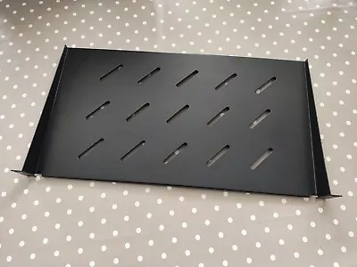 Fixed Vented Cantilever Data Cabinet Shelf 1U 19  Black 350mm Deep • £10