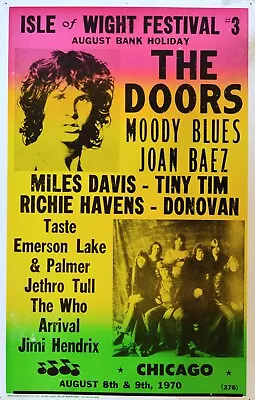 £13.99 • Buy Isle Of Wight Festival 1970 Vintage Music Concert Band Gig Rock Poster A2