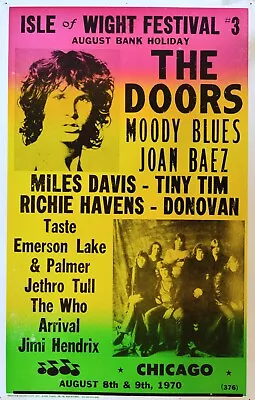 £13.99 • Buy Isle Of Wight Festival 1970 Vintage Music Concert Band Gig Rock Poster A2