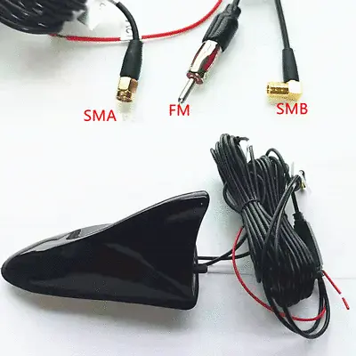 Car GPS DAB FM AM Digital Radio Antenna Top Roof Mount Shark Fin Aerial SMB SMA • $40.79