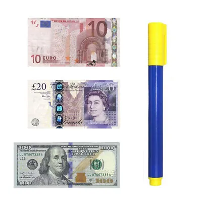 Bank Note Detector Pens Fake Notes Tester Pen Fraud Money Checker Pen Forged • £2.99