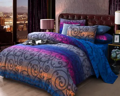 $28.80 • Buy All Size Bed Ultra Soft Quilt Duvet Doona Cover Set Bedding Pillowcase Blue