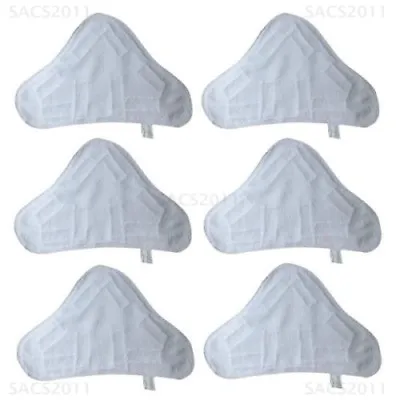 Set Of 6 Microfibre Steam Mop Floor Washable Replacement Pads For H2O H20 X5 • $17.20