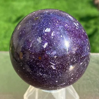 270g Natural Dark Purple Mica Crystal Sphere Ball Mineral Specimen Healing • $0.01
