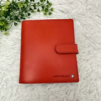 MONTBLANC Made In Germany Red Genuine Leather Personal Agenda Planner New • $299.99