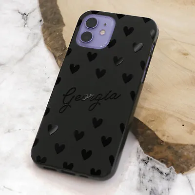 Personalised IPhone Gel Case With Embossed Gloss Name And Hearts/Initials/Stars • £6.49