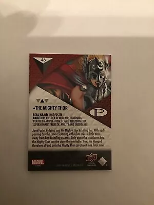 2019 Marvel Premier Base PURPLE  Parallel  #/5 Mighty Thor • $109.99