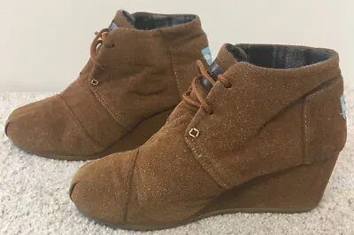 TOMS Suede Tribal Moccasins Ankle Booties Women’s US Size 6 • $16