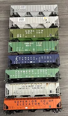 HO 54’ Ribside 3-Bay Hoppers 8 Qty Various Co-ops No Box Used Sold As Is • $142.50