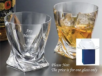 Personalised Engraved Whisky Glass Birthday Gifts 60th 65th 70th 80th Gift Boxed • £14.95