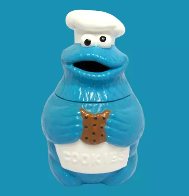 Vintage 1986 Chef Cookie Monster Ceramic Cookie Jar Muppet's INC Jim Henson Rare • $149.99