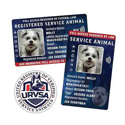 $18.99 • Buy Customizable Service Animal Dog ID Card With NFC Verification | 600 DPI Print