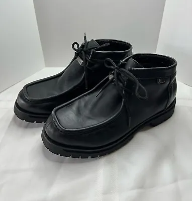 Skechers Men's Black Leather Martyr Boots Lace Up Size 10.5 SN 6779 • $28