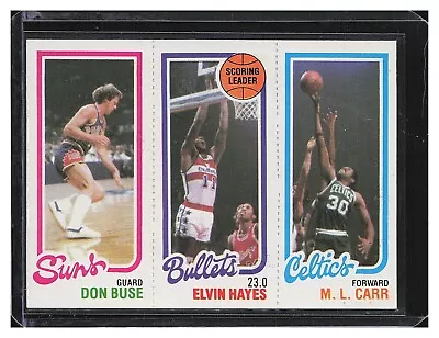 1980-81 Topps #69 190 Don Buse/242 Elvin Hayes TL/35 M.L. Carr • $5