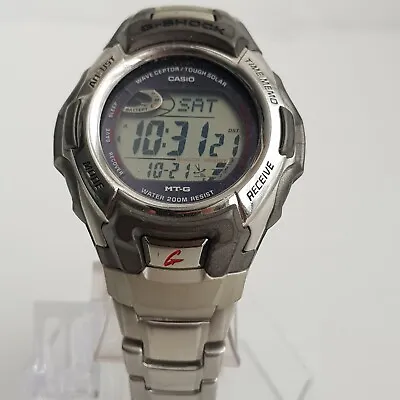 Casio G-Shock Watch Atomic Tough Solar Silver Tone Round Dial  MTG-M900 • $58.65