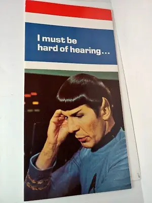 1976 Star Trek Spock Vulcan Ears Large Carboard Toy Greeting Card 12.5 In • $11.81