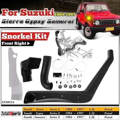 $189.99 • Buy Intake Snorkel Kit For Suzuki Sierra Gypsy Samurai Series 2 G13A 1.3L 1984-1997