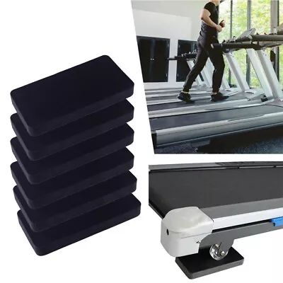 $52.48 • Buy 6pcs Non-Slip Shock Absorbing Treadmill Mat Cushion Sound Insulation Fr Exercise