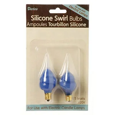 $4.99 • Buy 2 Pack Replacement Bulbs-Clear Silicone Swirl Over Blue Bulbs--#6201-68