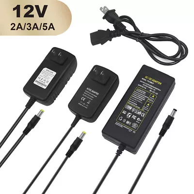 12V 1A 2A 3A 5A Power Supply AC To DC Adapter Transformer For LED Strip Light US • $9.65